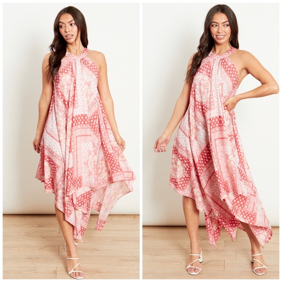 ShopGoGirl Dresses & Skirts - Red Bandanna handkerchief dress